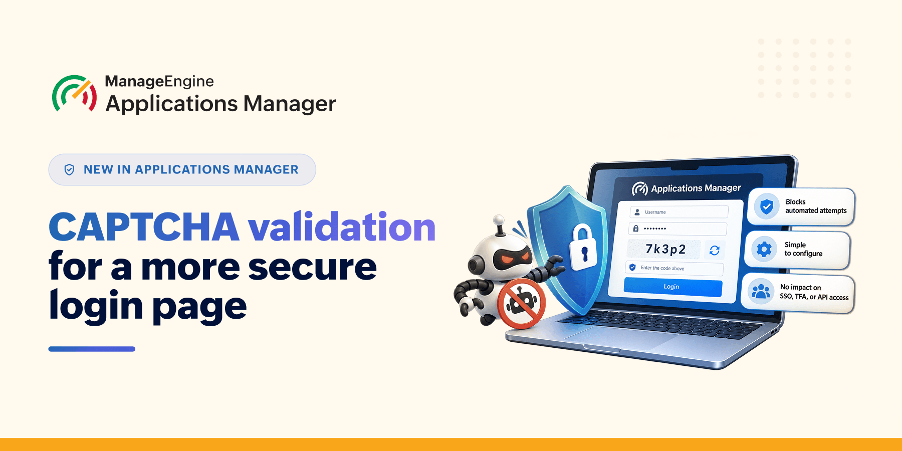 Protect Applications Manager logins with CAPTCHA validation
