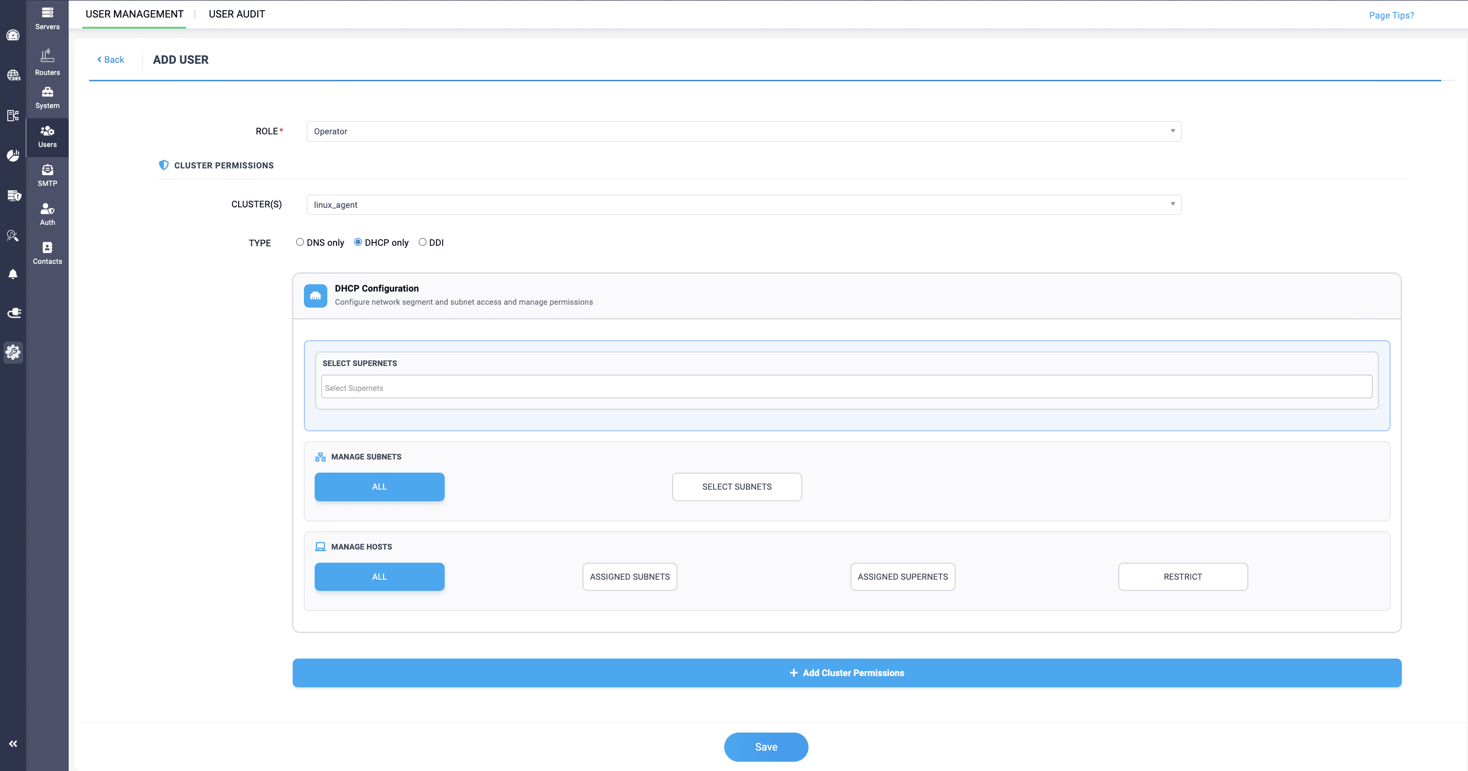 DHCP Role Based Access Control