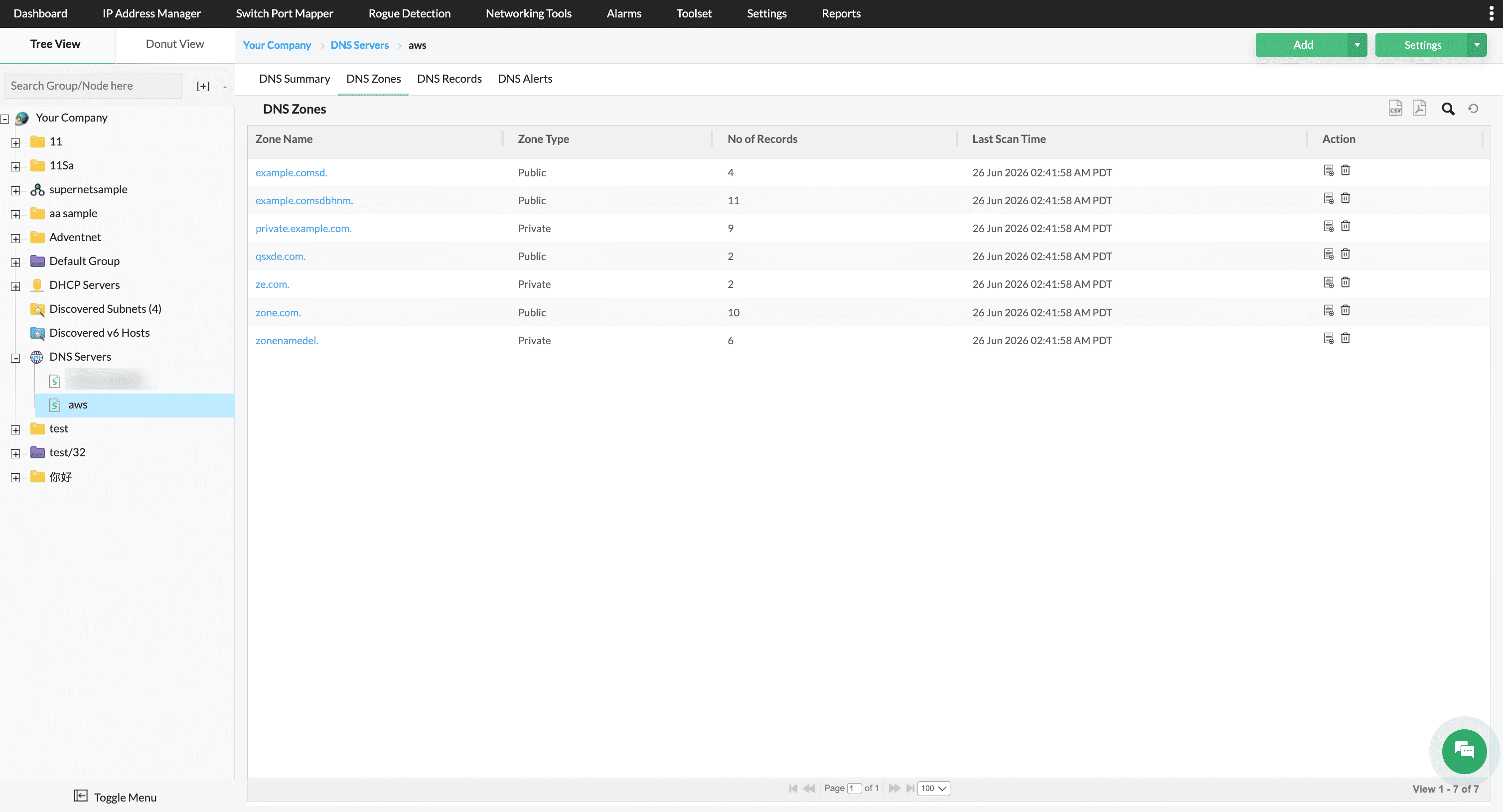 AWS route 53 public and private zones - ManageEngine OpUtils AWS route 53 public and private zones