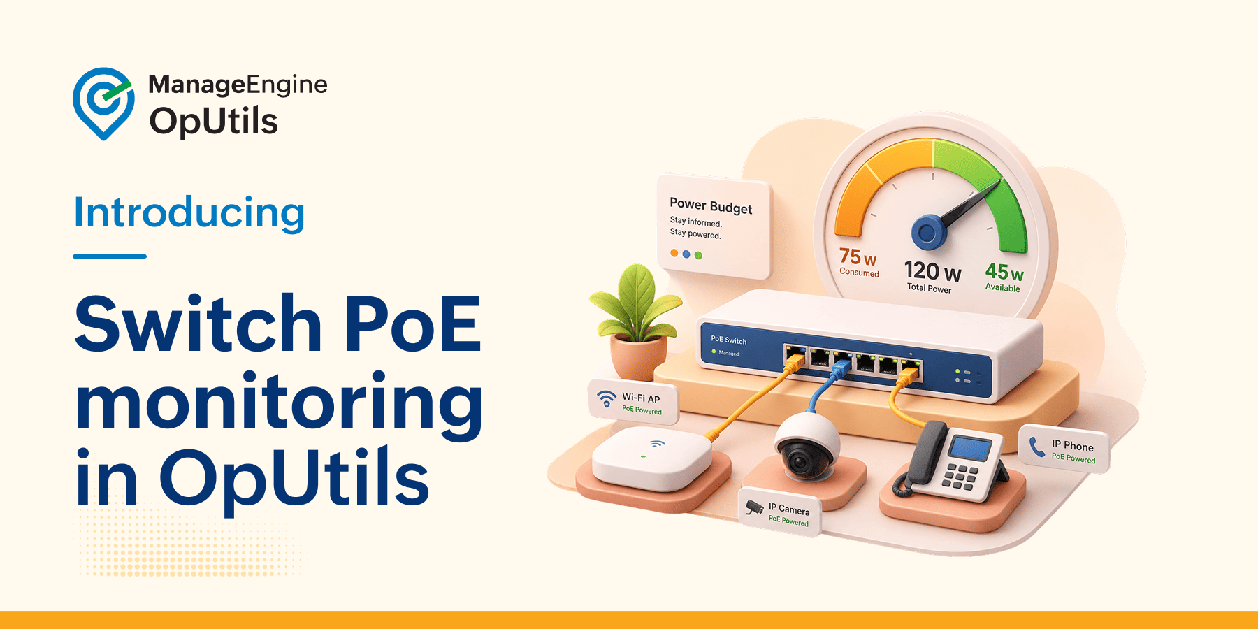 Switch PoE monitoring capabilities now in OpUtils 