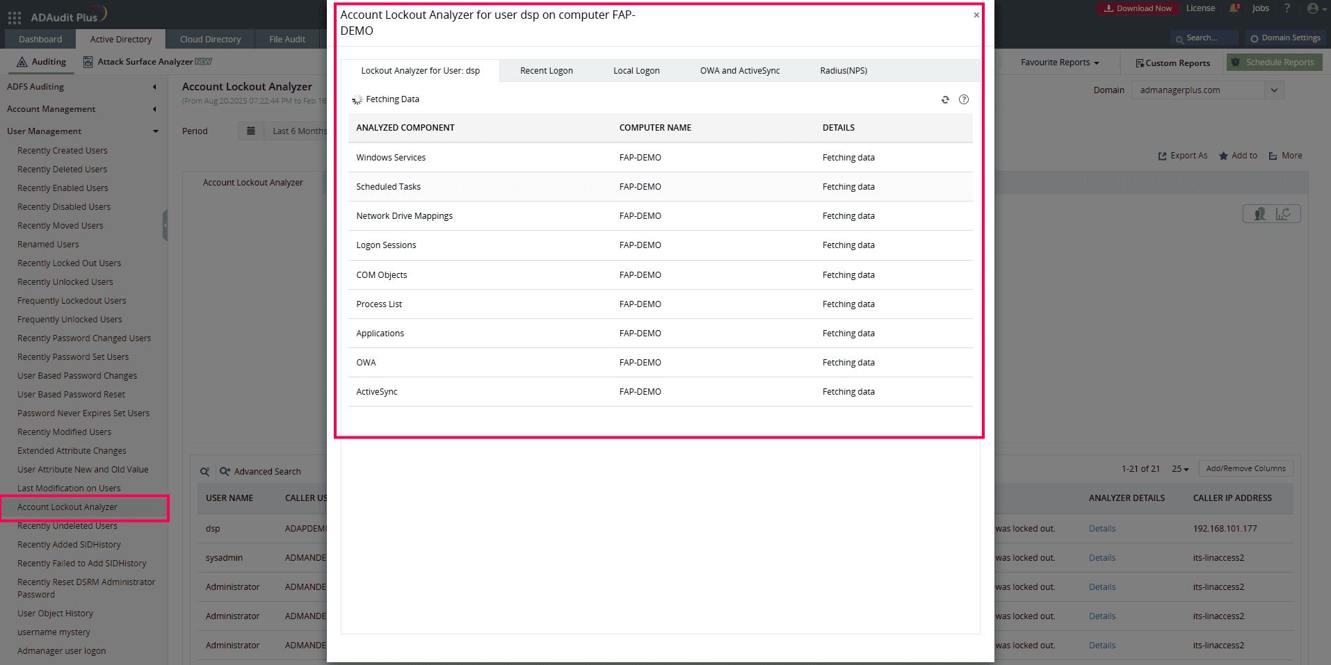 ADAudit Plus SIEM ADAuditing